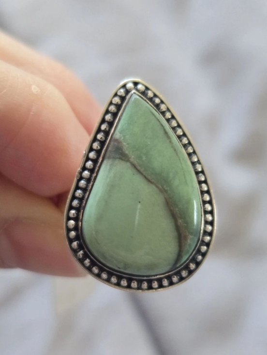 Handmade Jewelry - Variscite Ring In Sterling Silver, Southwestern